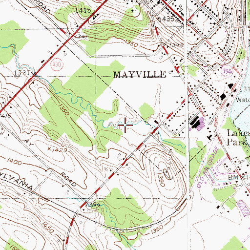 Topographic Map of Town of Chautauqua, NY