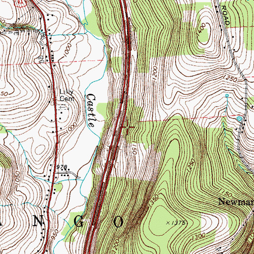 Topographic Map of Town of Chenango, NY