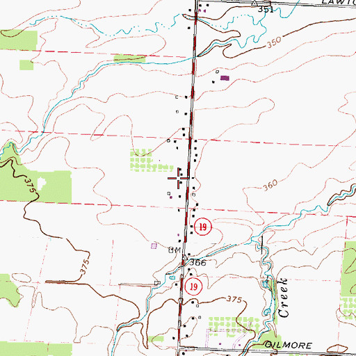 Topographic Map of Town of Clarkson, NY