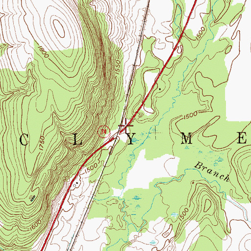 Topographic Map of Town of Clymer, NY