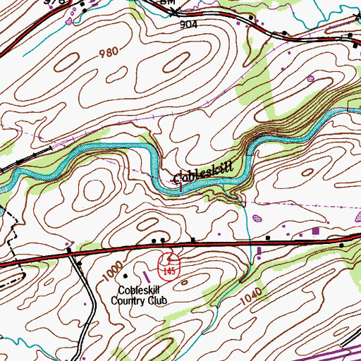 Topographic Map of Town of Cobleskill, NY