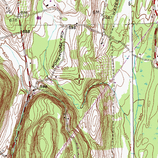 Topographic Map of Town of Coeymans, NY