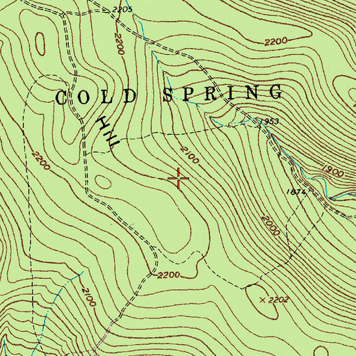 Topographic Map of Town of Coldspring, NY