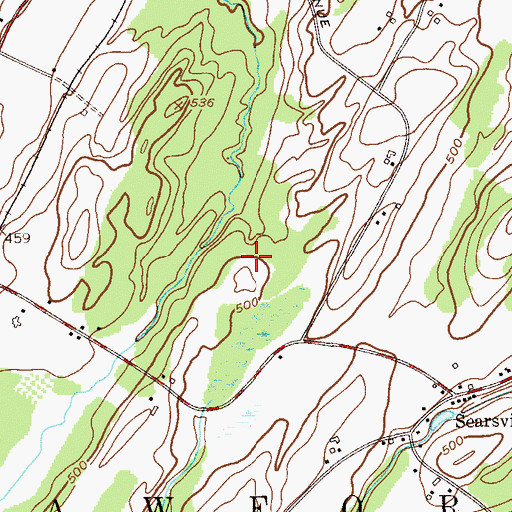 Topographic Map of Town of Crawford, NY
