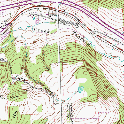 Topographic Map of Town of Cuba, NY