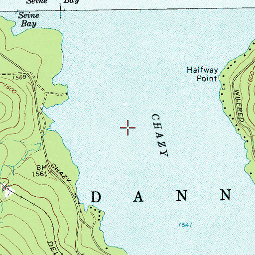 Topographic Map of Town of Dannemora, NY