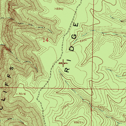 Topographic Map of Prospect Ridge, AZ