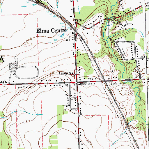 Topographic Map of Town of Elma, NY