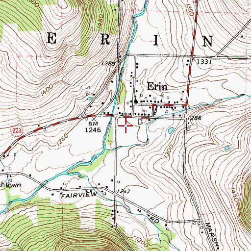 Topographic Map of Town of Erin, NY