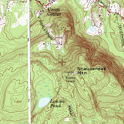 Topographic Map of Town of Esopus, NY