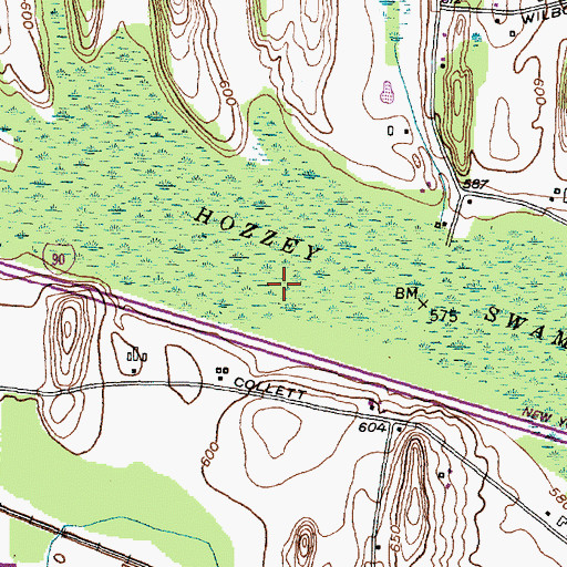 Topographic Map of Town of Farmington, NY