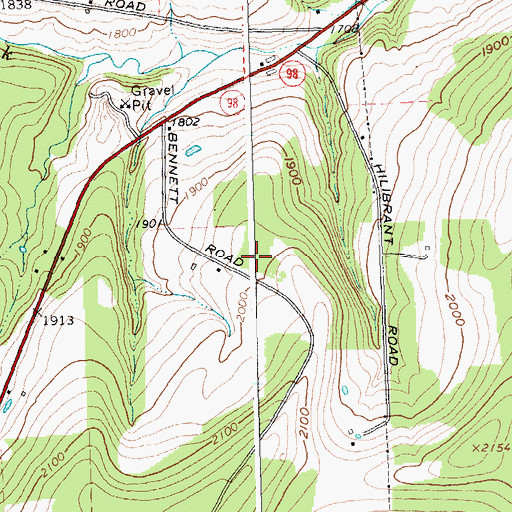 Topographic Map of Town of Franklinville, NY