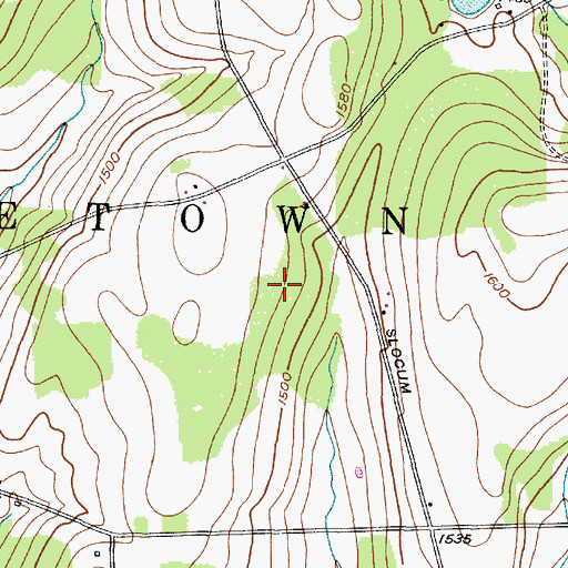Topographic Map of Town of Freetown, NY