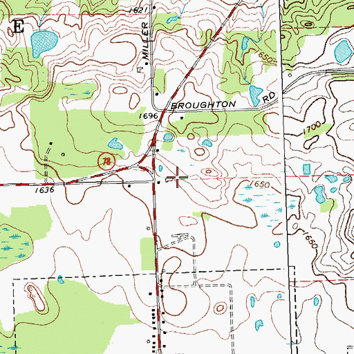 Topographic Map of Town of Gainesville, NY
