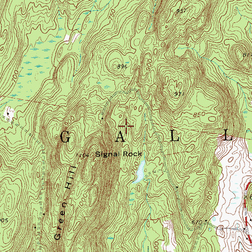 Topographic Map of Town of Gallatin, NY