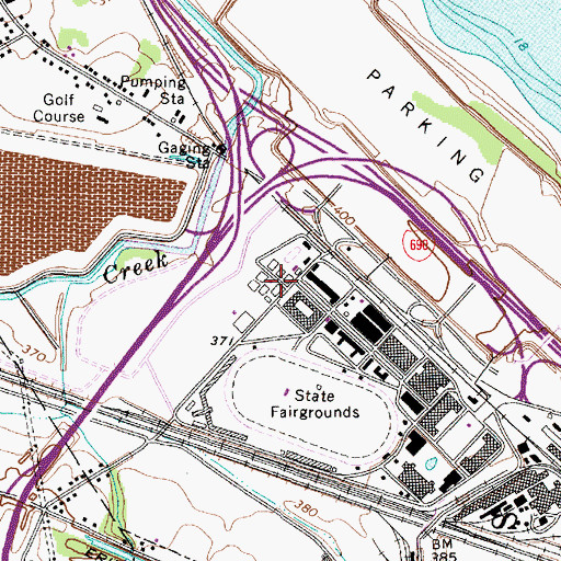 Topographic Map of Town of Geddes, NY