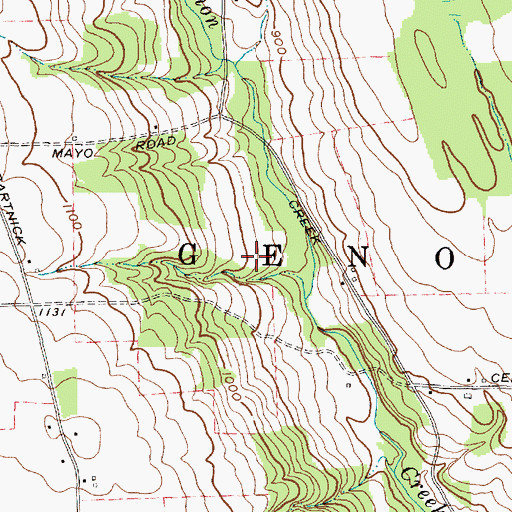 Topographic Map of Town of Genoa, NY