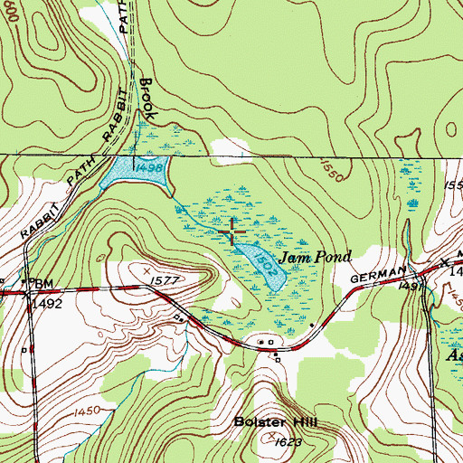 Topographic Map of Town of German, NY