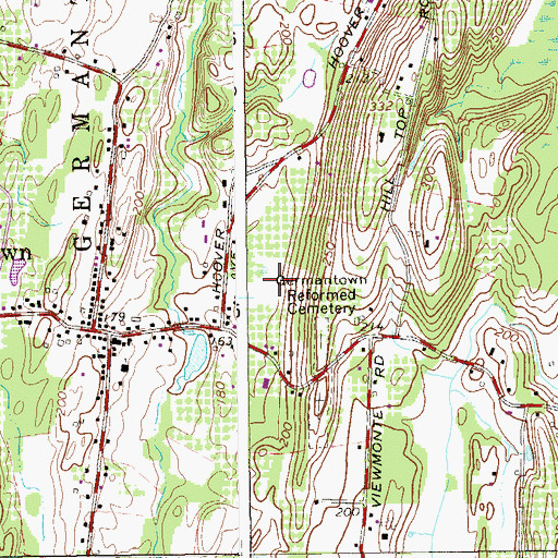 Topographic Map of Town of Germantown, NY