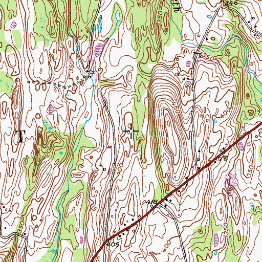 Topographic Map of Town of Ghent, NY