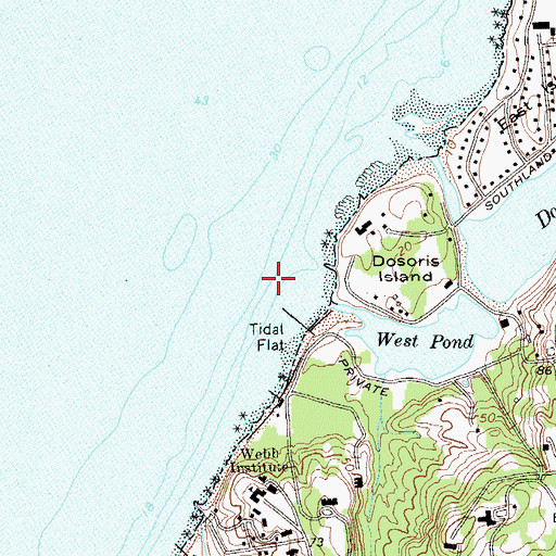 Topographic Map of City of Glen Cove, NY