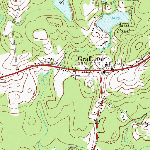 Topographic Map of Town of Grafton, NY