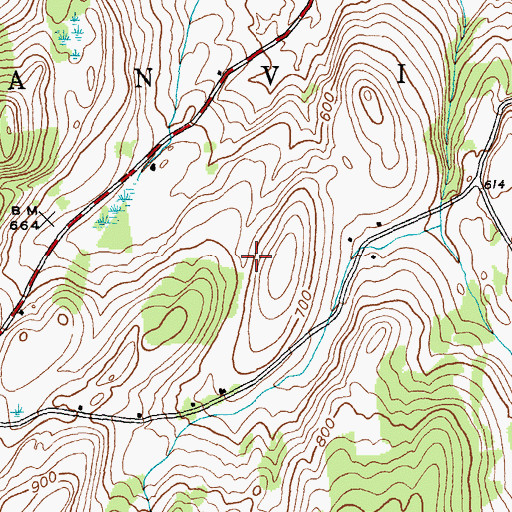 Topographic Map of Town of Granville, NY