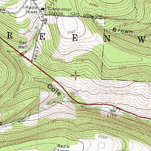 Topographic Map of Town of Greenwood, NY
