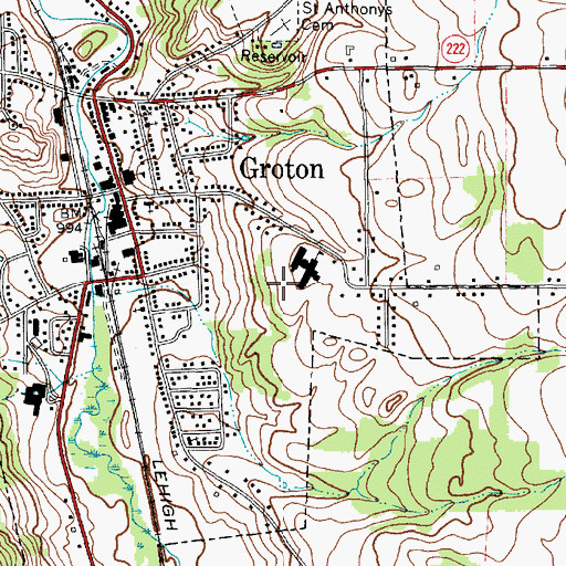 Topographic Map of Town of Groton, NY