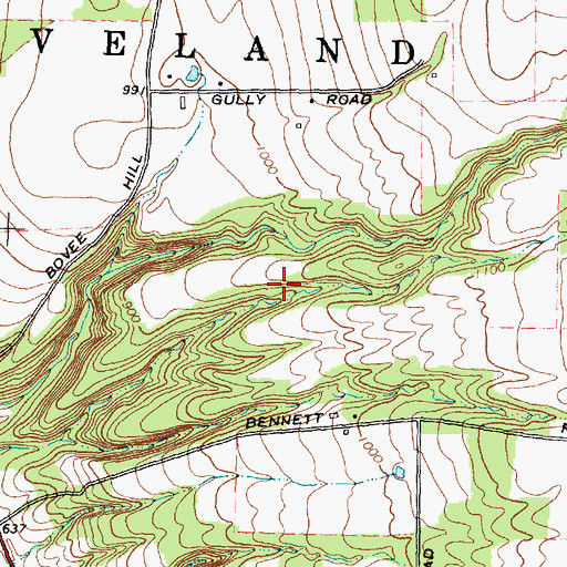 Topographic Map of Town of Groveland, NY