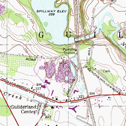 Topographic Map of Town of Guilderland, NY