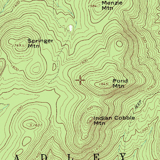 Topographic Map of Town of Hadley, NY