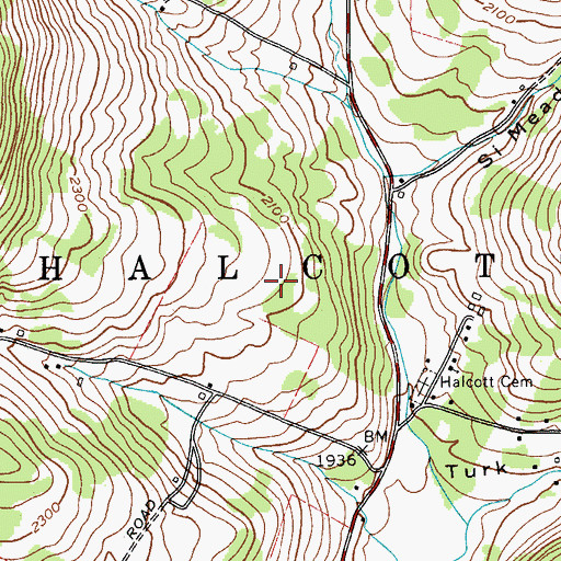 Topographic Map of Town of Halcott, NY