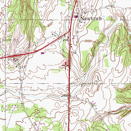 Topographic Map of Town of Halfmoon, NY