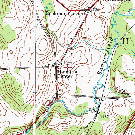 Topographic Map of Town of Hamilton, NY