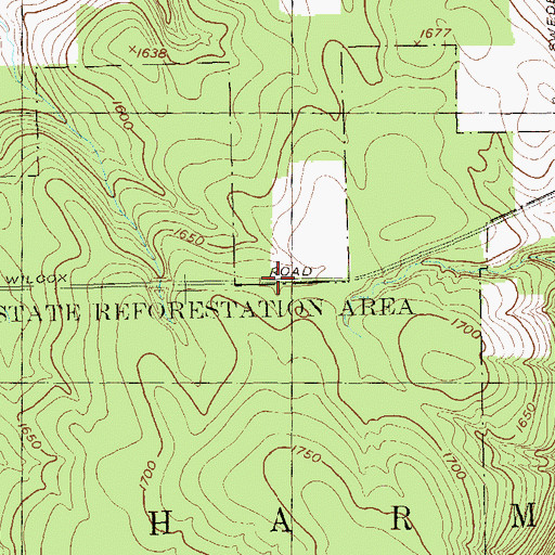 Topographic Map of Town of Harmony, NY