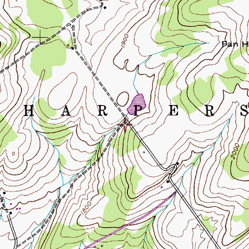 Topographic Map of Town of Harpersfield, NY