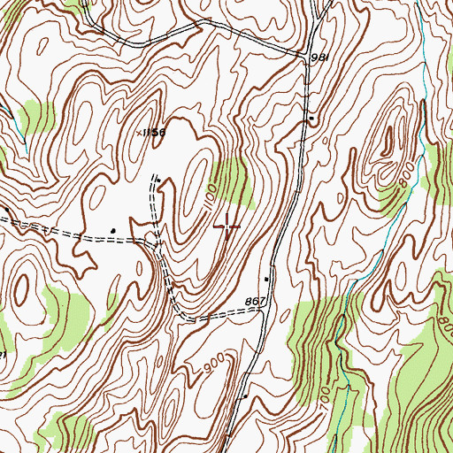 Topographic Map of Town of Hebron, NY