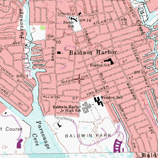 Topographic Map of Town of Hempstead, NY
