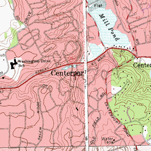 Topographic Map of Town of Huntington, NY