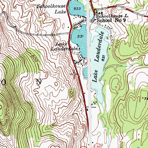 Topographic Map of Town of Jackson, NY