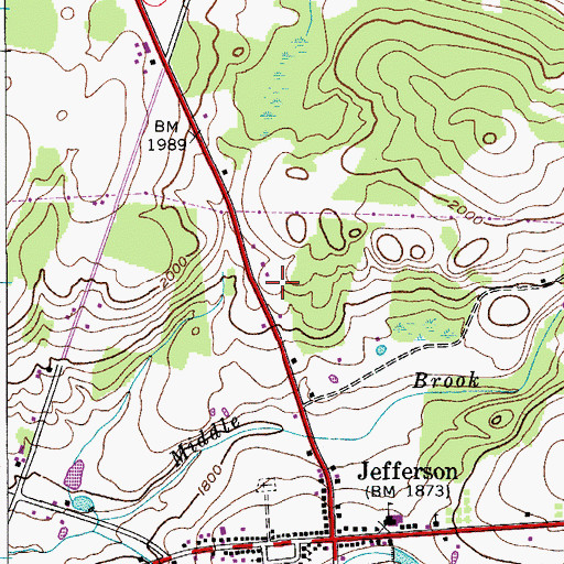 Topographic Map of Town of Jefferson, NY