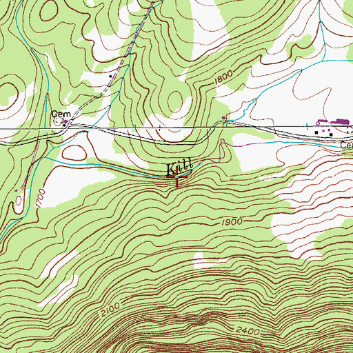 Topographic Map of Town of Jewett, NY