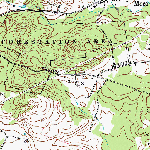 Topographic Map of Town of Johnstown, NY