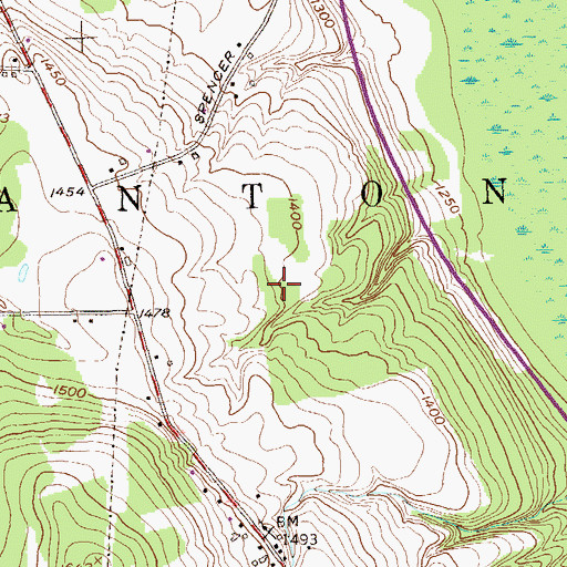 Topographic Map of Town of Kiantone, NY
