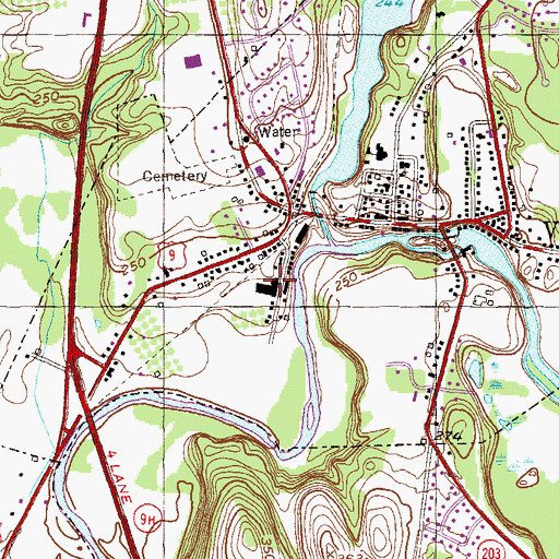 Topographic Map of Town of Kinderhook, NY