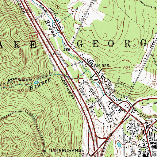 Topographic Map of Town of Lake George, NY