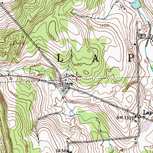 Topographic Map of Town of Lapeer, NY