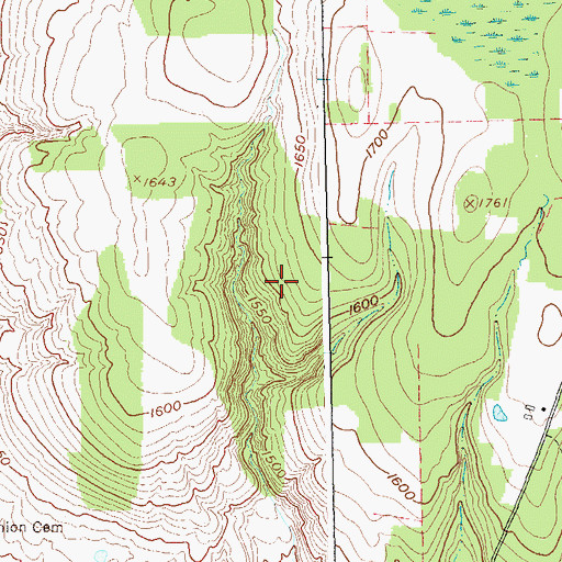 Topographic Map of Town of Leon, NY