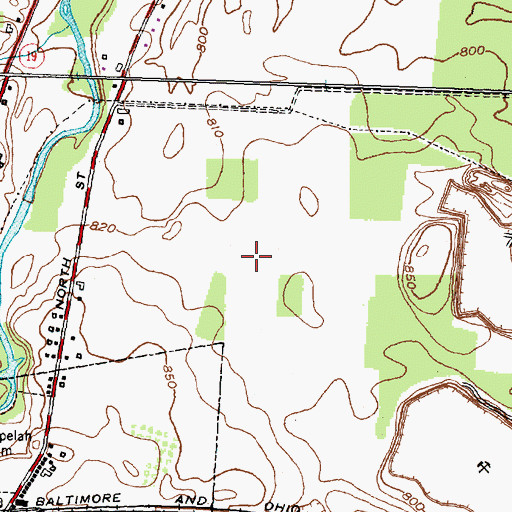 Topographic Map of Town of Le Roy, NY
